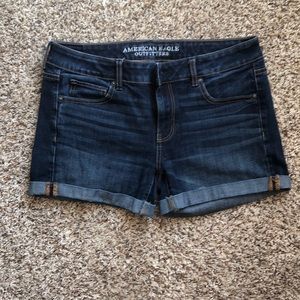 AE denim midi shorts